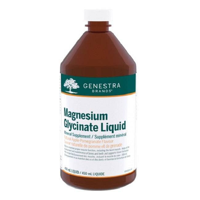 Genestra Magnesium Glycinate Liquid Natural Apple-Pomegranate Flavour 450mL