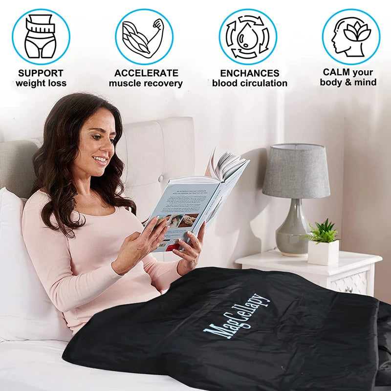 Acid Relieving Blanket Massage Steam Bag Portable Personal Detoxification Relaxation Sauna Heat Massage Promote BloodCirculation
