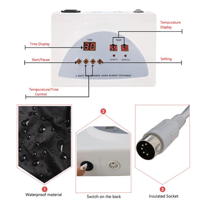 Acid Relieving Blanket Massage Steam Bag Portable Personal Detoxification Relaxation Sauna Heat Massage Promote BloodCirculation