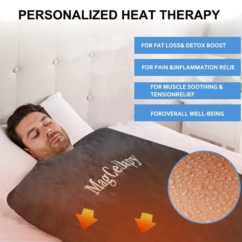Acid Relieving Blanket Massage Steam Bag Portable Personal Detoxification Relaxation Sauna Heat Massage Promote BloodCirculation