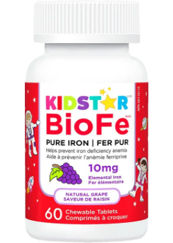 KidStar Nutrients BioFe Pure Iron chewable tablets