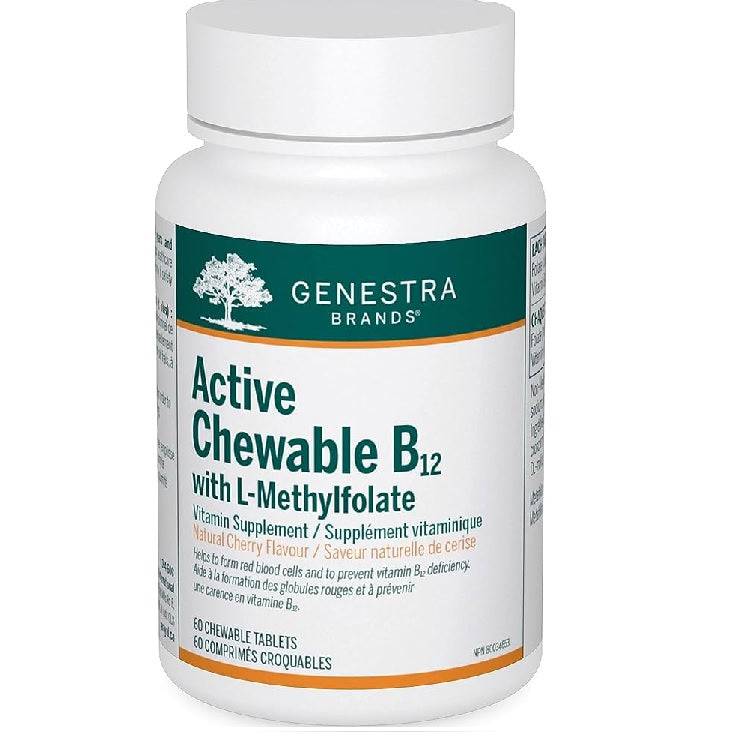 Genestra Active Chewable B12 with L-Methylfolate 60 Chewable Tablets