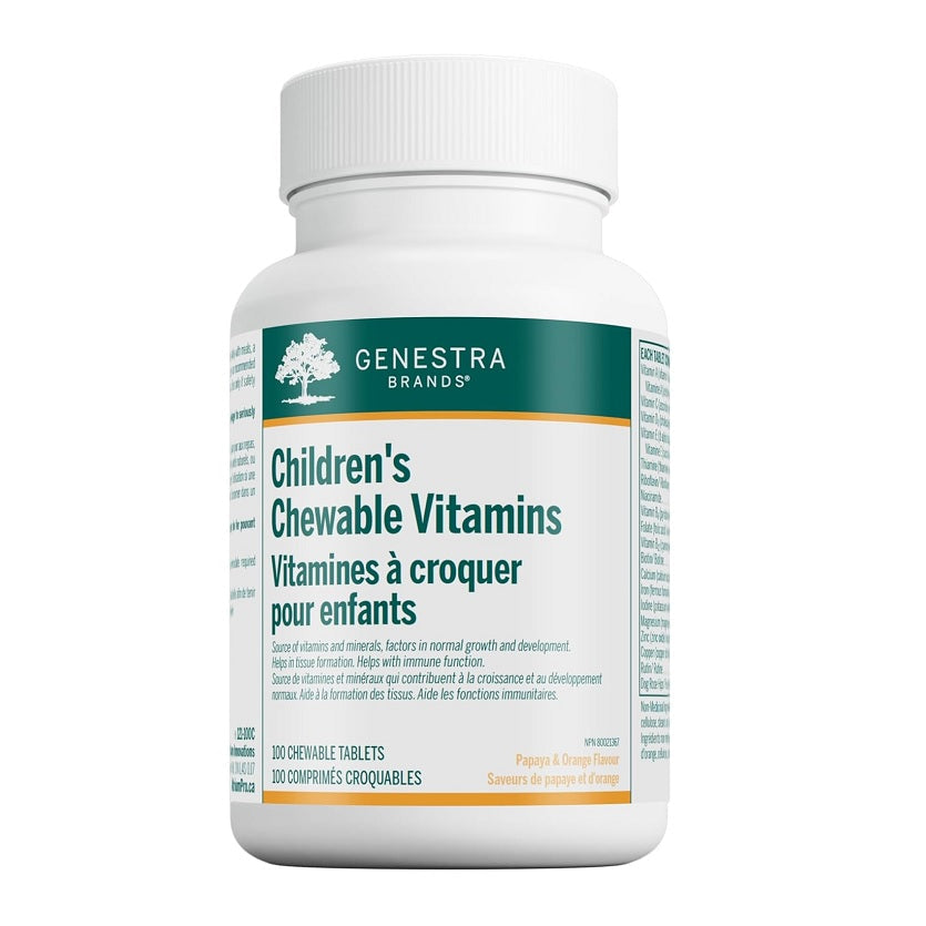 Genestra Children's Chewable Vitamins Papaya Orange 100 Chewable Tablets