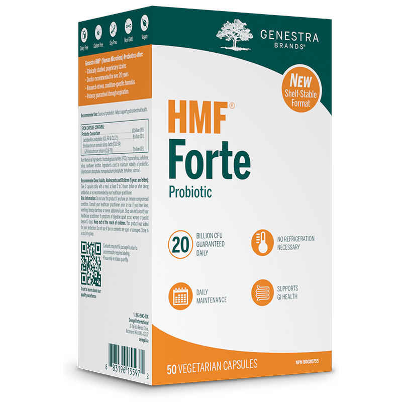 Genestra HMF Forte Probiotic Shelf-Stable 50 Veg Capsules