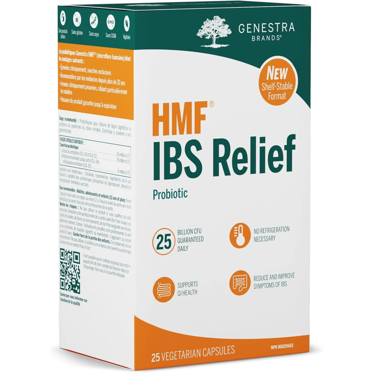 Genestra HMF IBS Relief, 25 billion CFU, Shelf Stable, 25 Capsules
