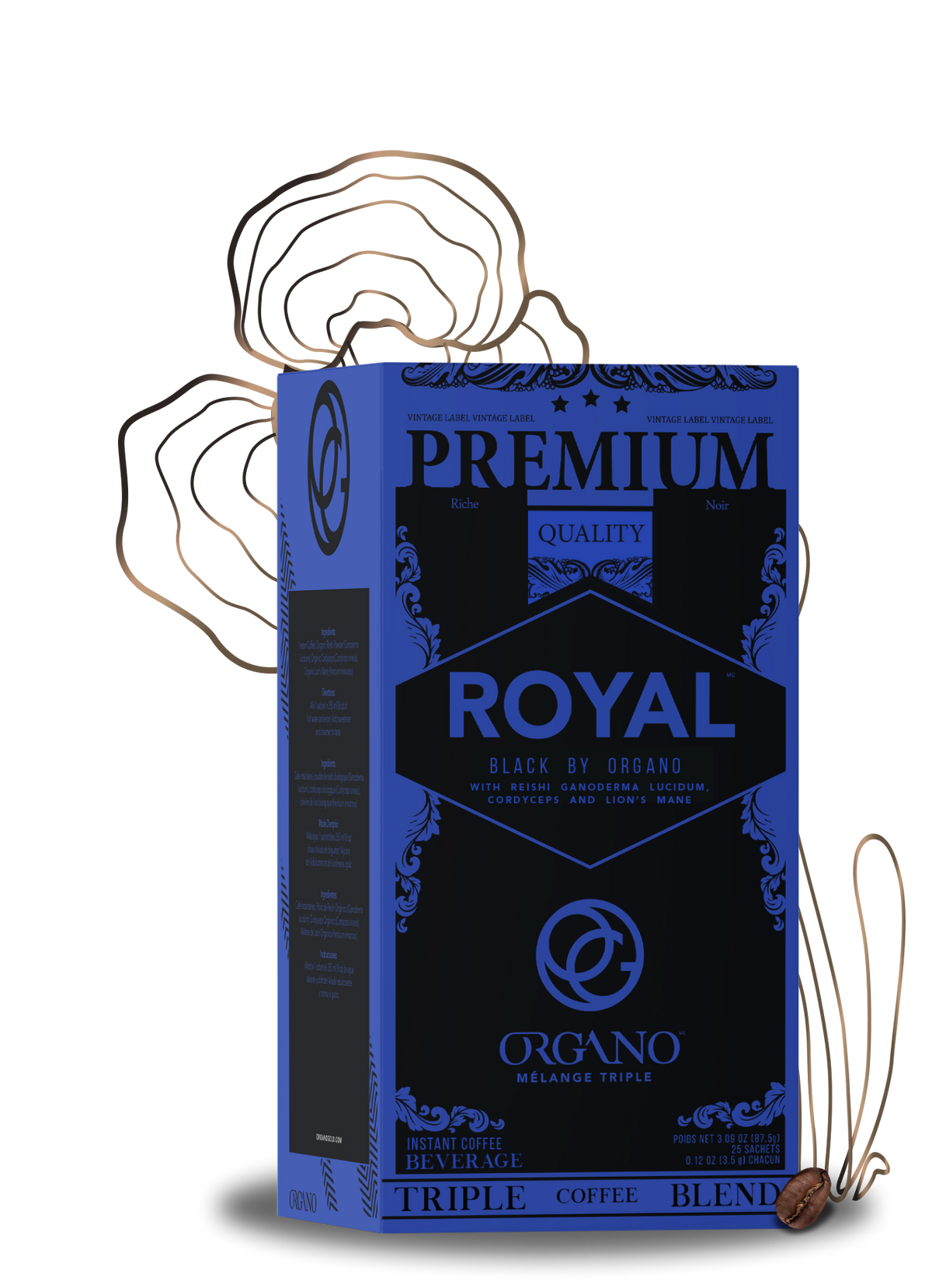 Organo Royal Black Coffee with triple mushroom blend