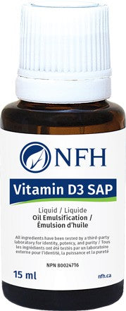 NFH Vitamin D3 SAP Liquid 1000 IU 15 ml